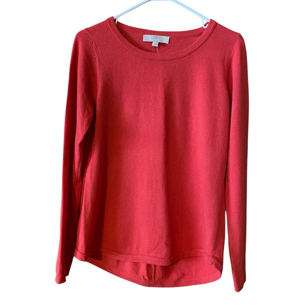 NWT LOFT Red Relaxed Sweatshirt, size M